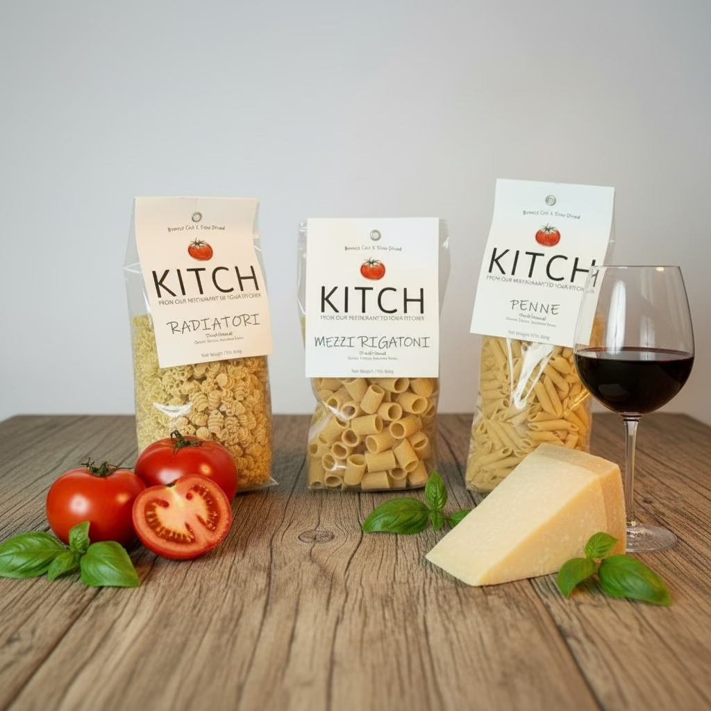 Slow Dried Pasta with penne, mezzi rigatoni and radiatori