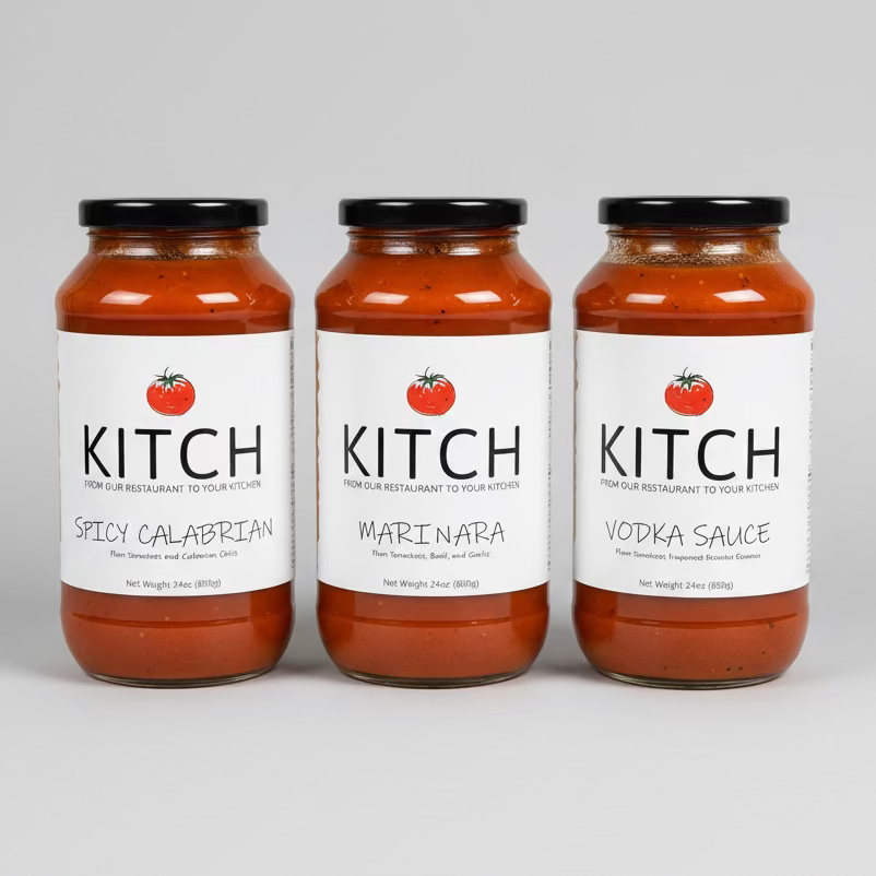 Variety three pack with one 24oz jar of Vodka, Spicy Calabrian & Marinara Sauce