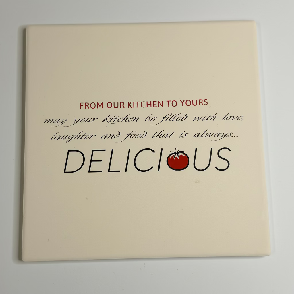 GIFT BOX with Vodka & Marinara Sauce, 2 lbs Pasta with love & laughter ceramic hot plate & a wooden spoon