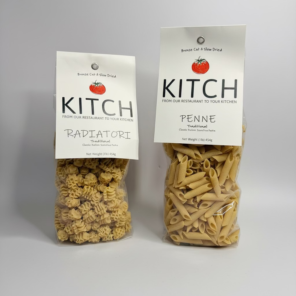 GIFT BOX with Vodka & Marinara Sauce, 2 lbs Pasta with love & laughter ceramic hot plate & a wooden spoon