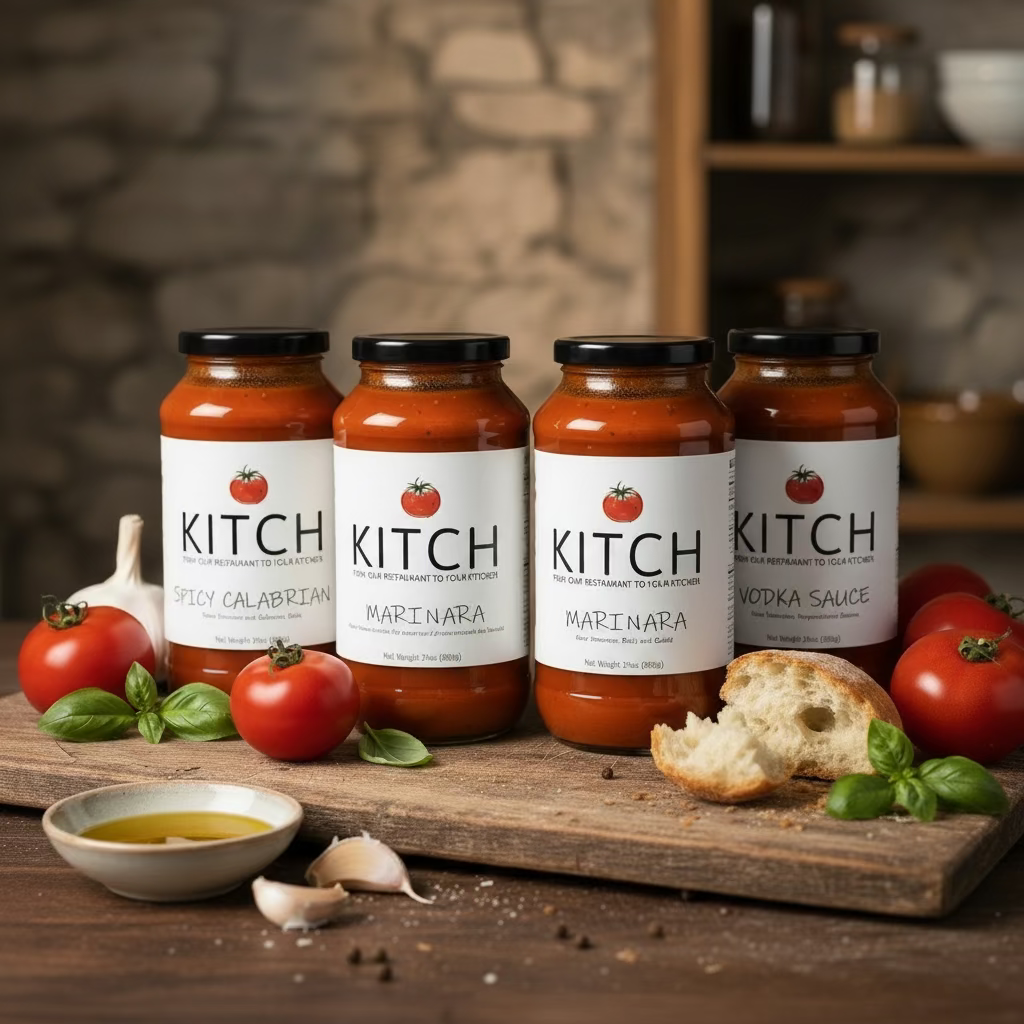 Variety six pack with two each 24oz jars of Vodka, Spicy Calabrian & Marinara Sauce