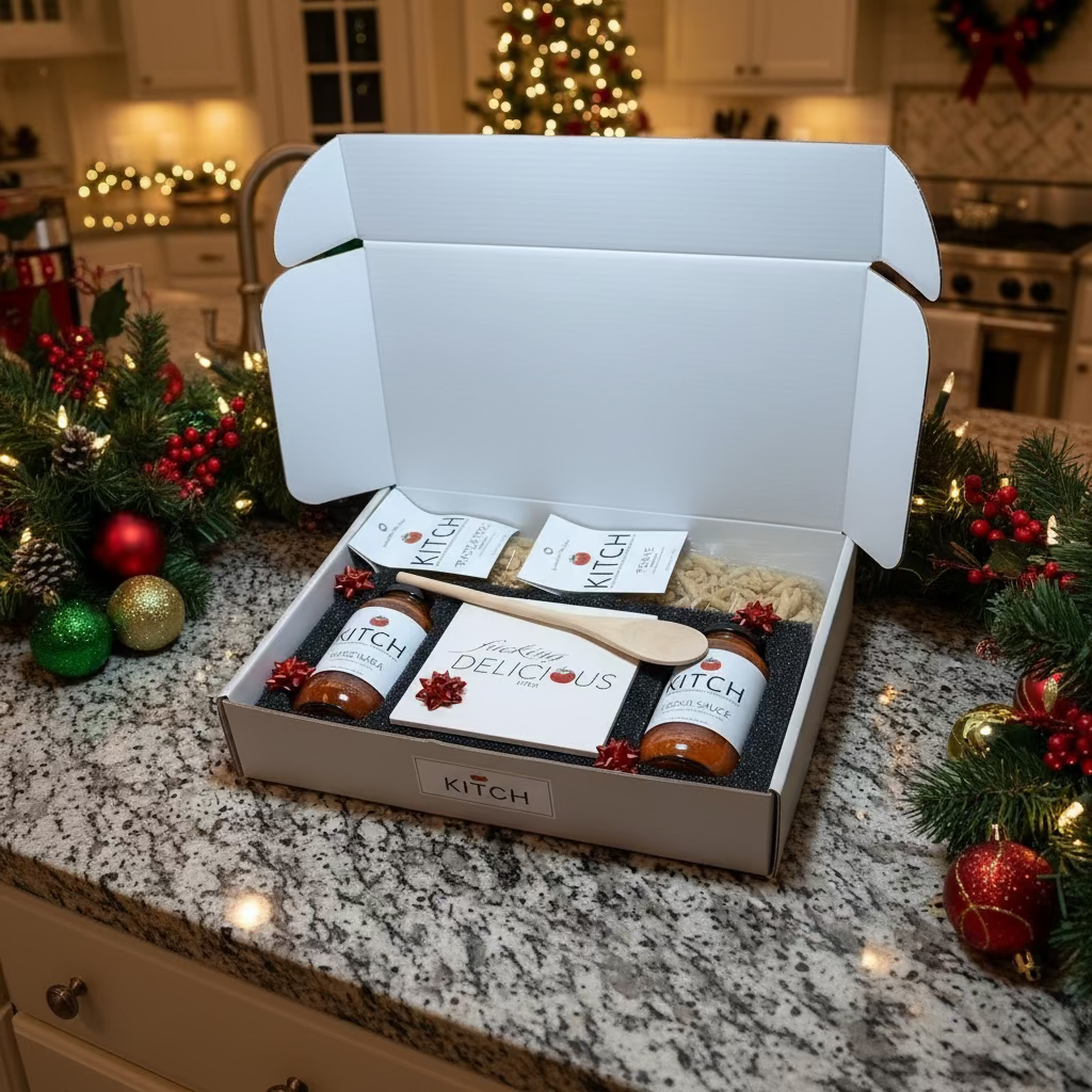 GIFT BOX with Vodka & Marinara Sauce, 2 lbs Pasta with F%$KING Delicious hot plate & a wooden spoon